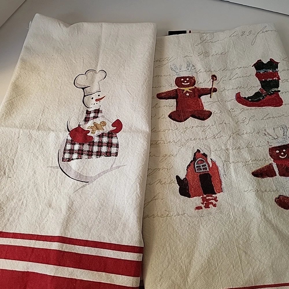 Williams Sonoma Christmas Kitchen Towels